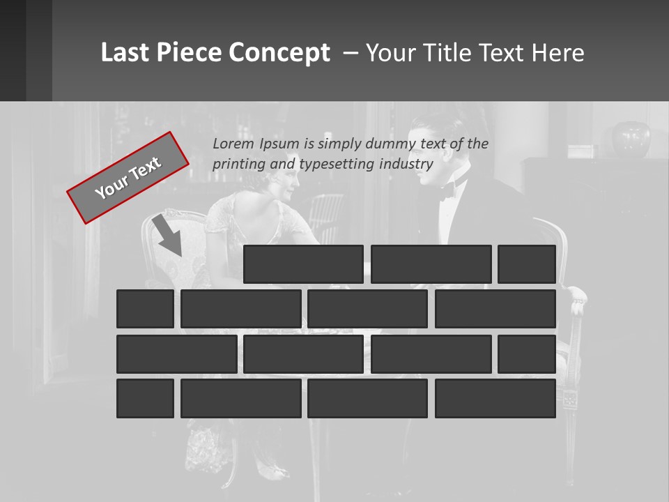 Black And White Love Affair PowerPoint Template