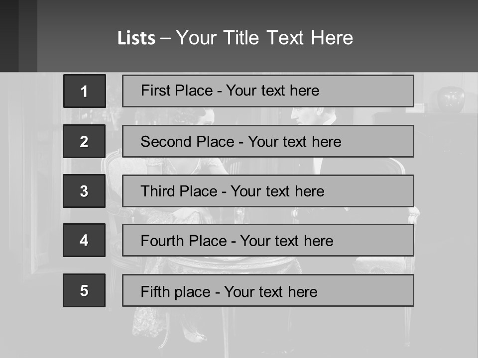 Black And White Love Affair PowerPoint Template