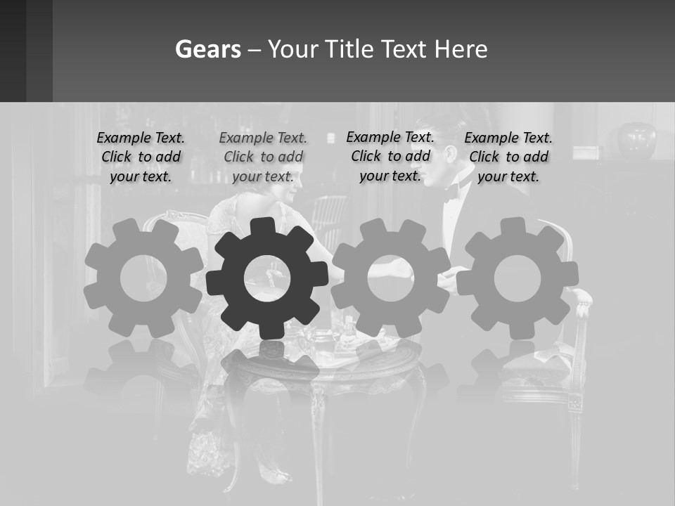 Black And White Love Affair PowerPoint Template