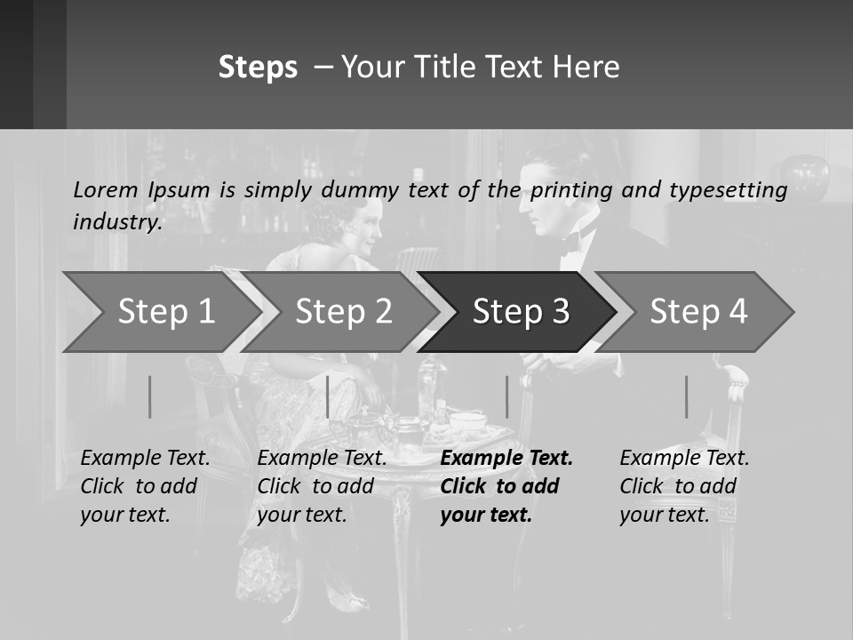 Black And White Love Affair PowerPoint Template