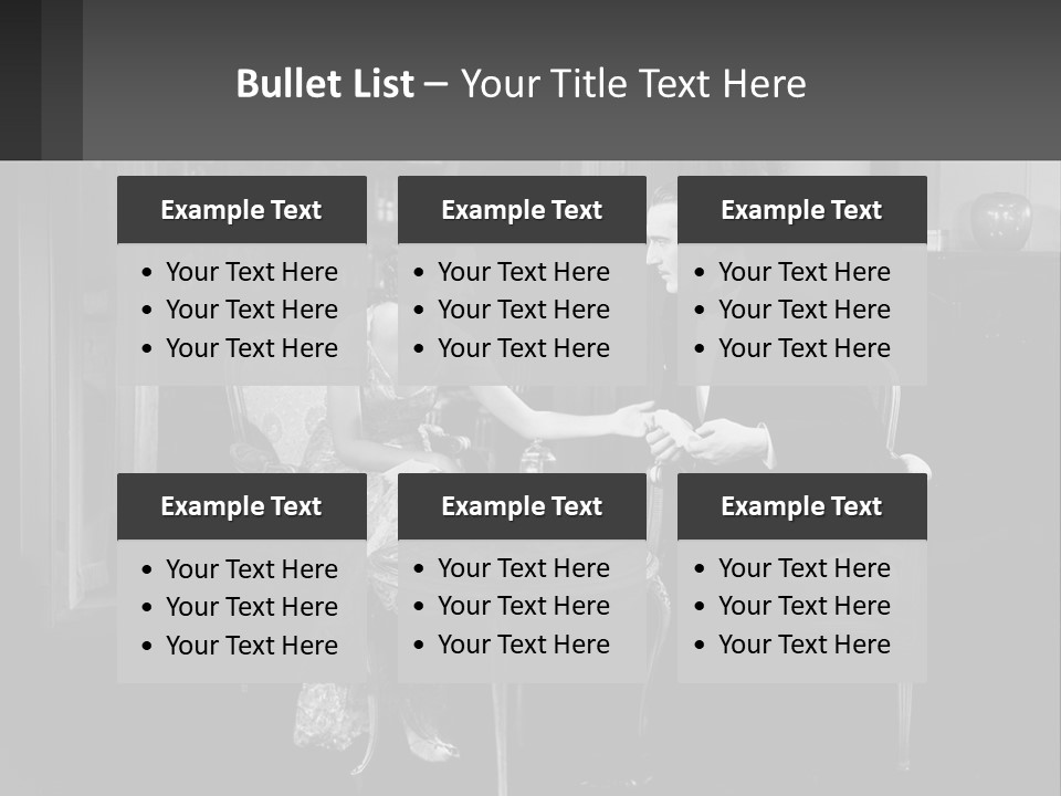 Black And White Love Affair PowerPoint Template