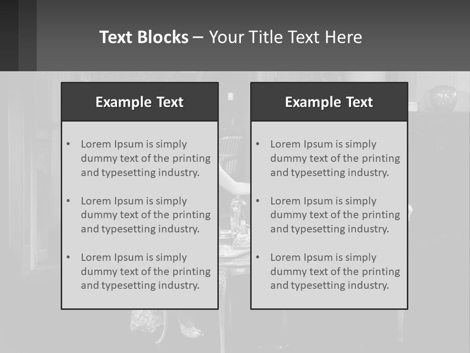 Black And White Love Affair PowerPoint Template