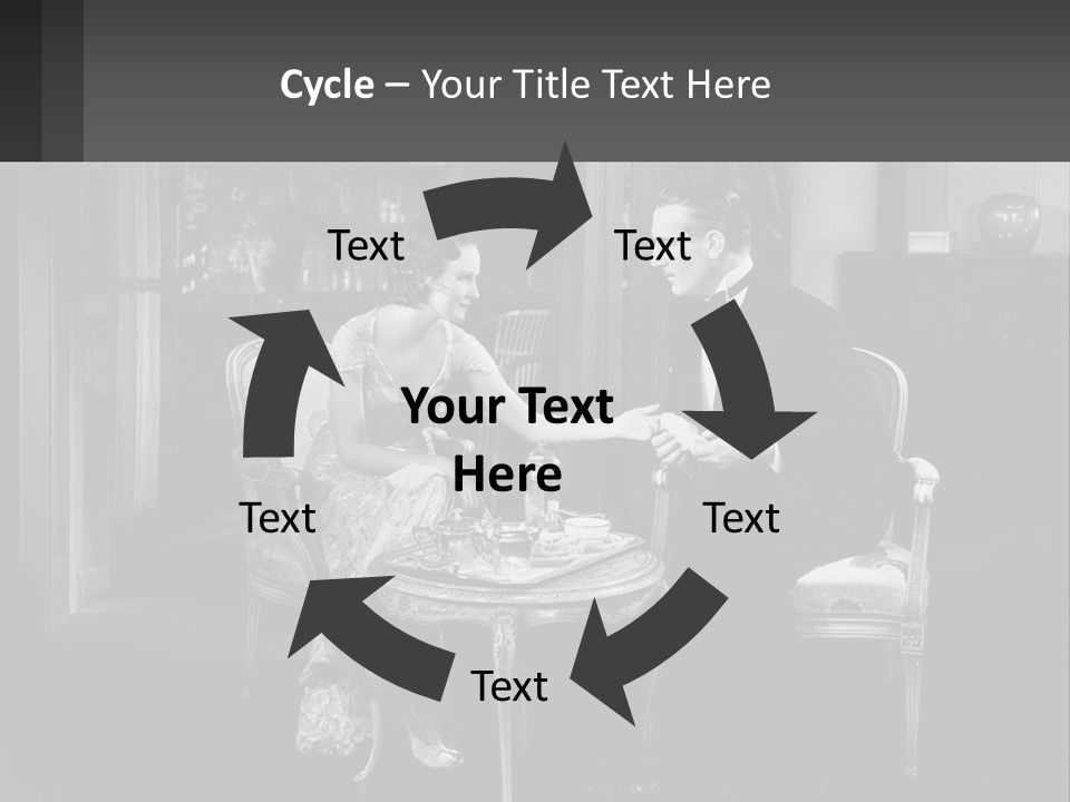 Black And White Love Affair PowerPoint Template