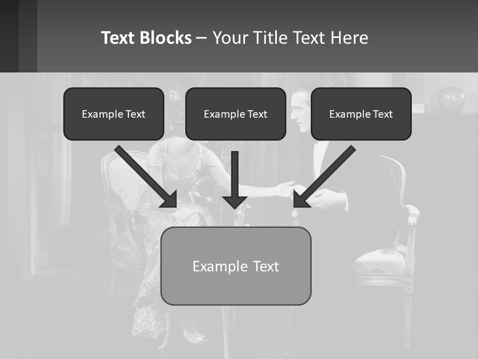 Black And White Love Affair PowerPoint Template