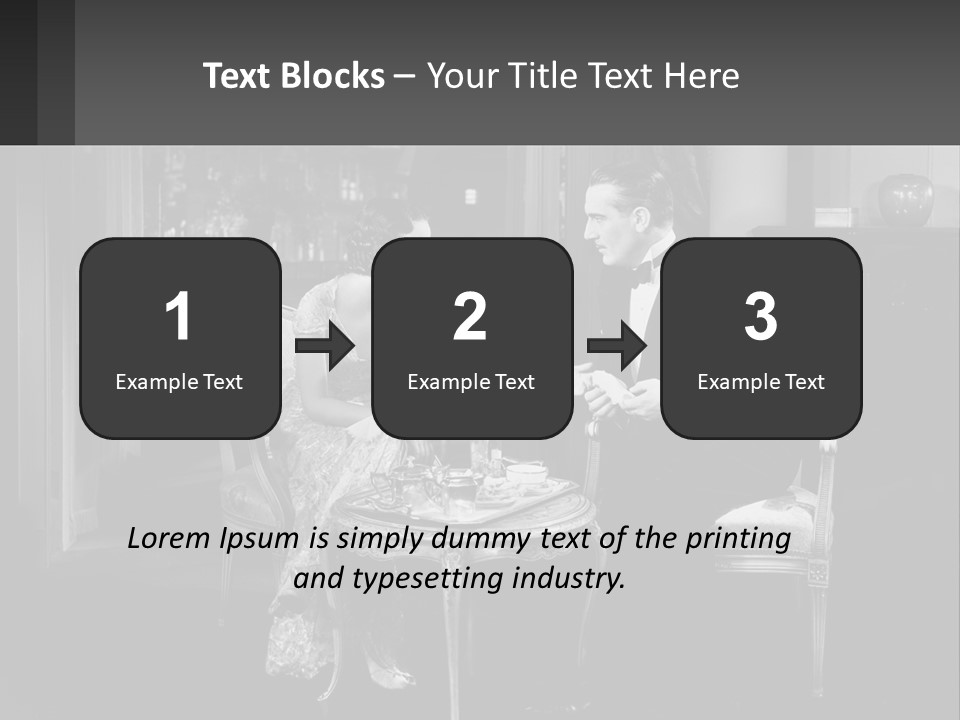 Black And White Love Affair PowerPoint Template