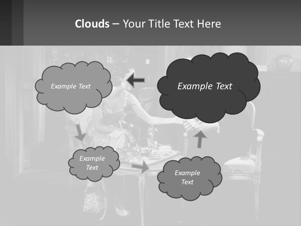 Black And White Love Affair PowerPoint Template