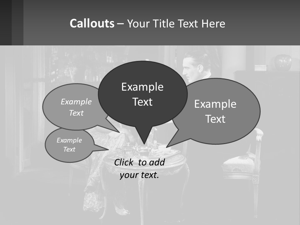 Black And White Love Affair PowerPoint Template