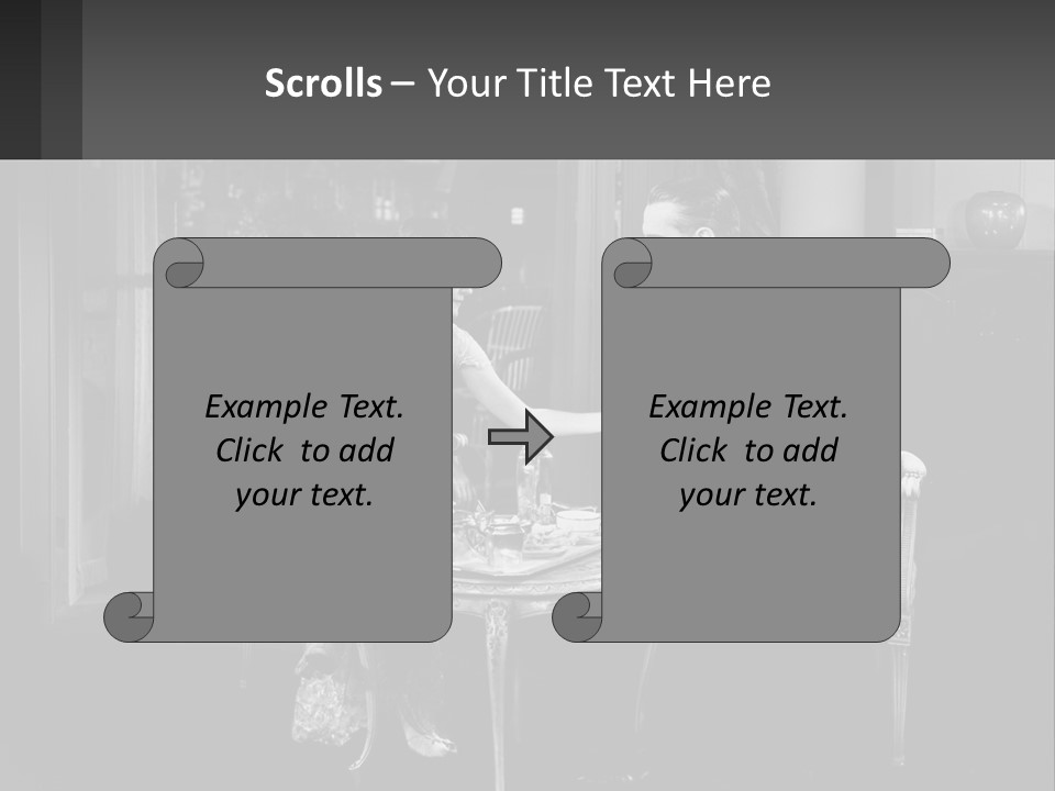 Black And White Love Affair PowerPoint Template