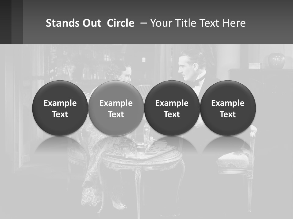 Black And White Love Affair PowerPoint Template