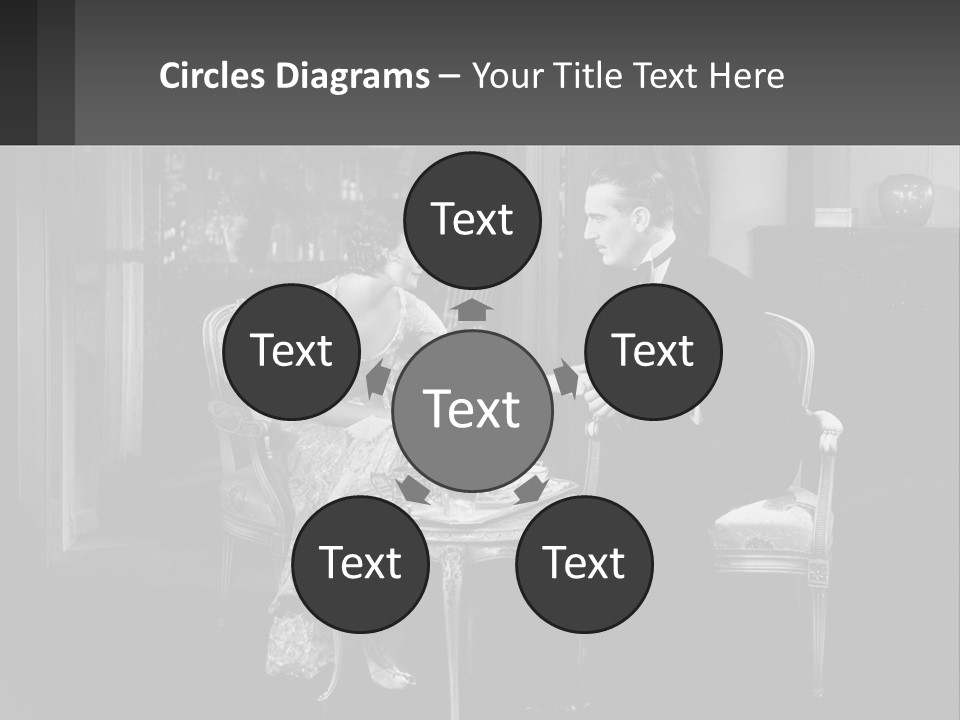 Black And White Love Affair PowerPoint Template