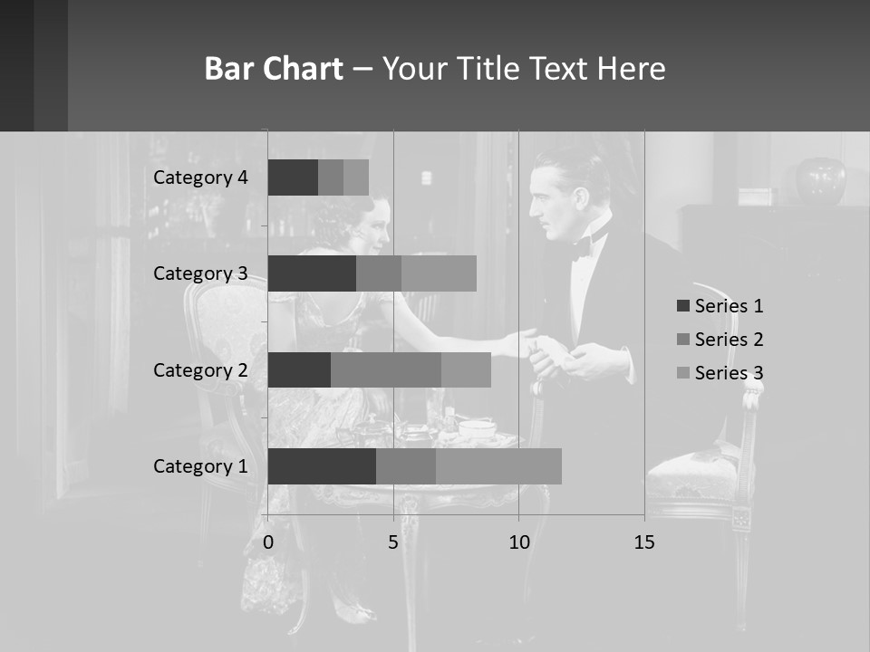 Black And White Love Affair PowerPoint Template