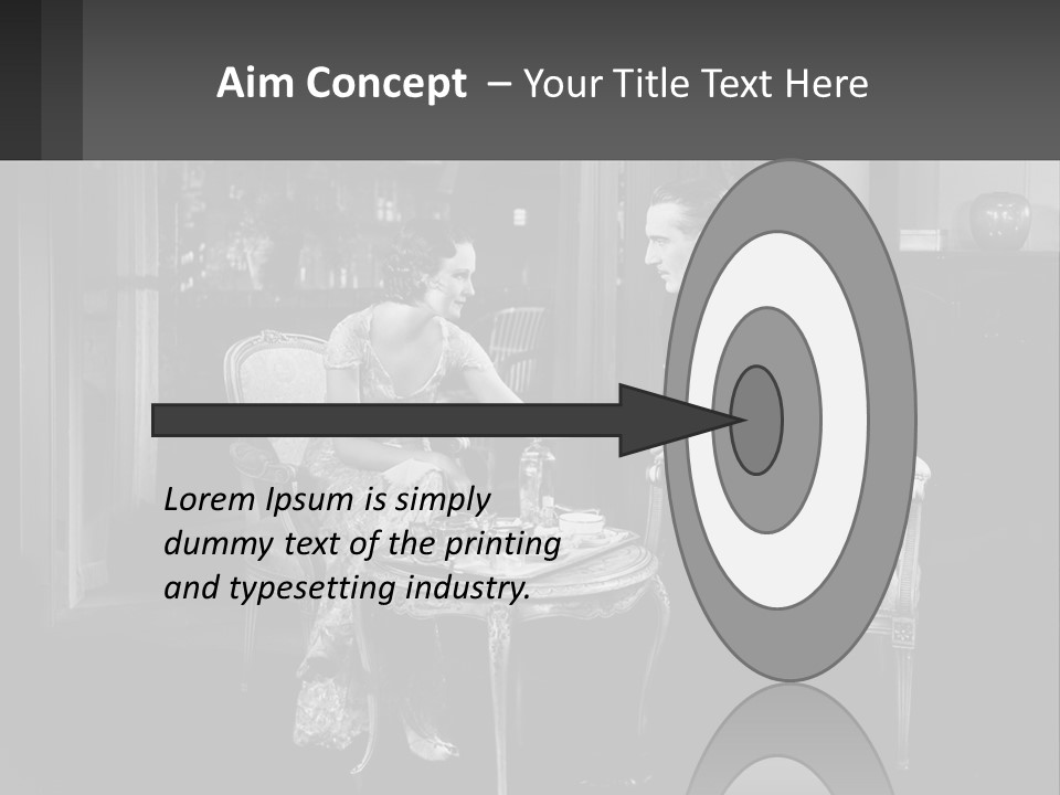 Black And White Love Affair PowerPoint Template