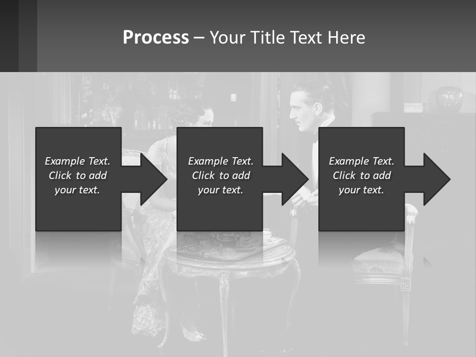 Black And White Love Affair PowerPoint Template