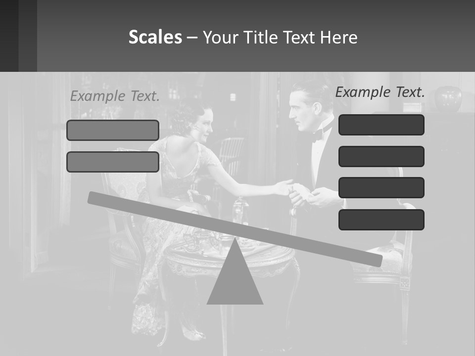 Black And White Love Affair PowerPoint Template