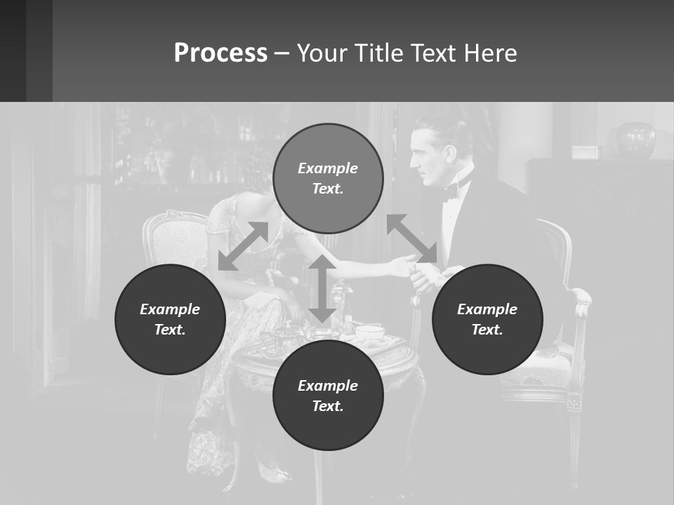 Black And White Love Affair PowerPoint Template