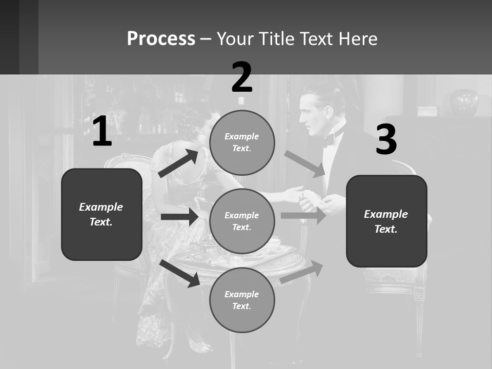 Black And White Love Affair PowerPoint Template