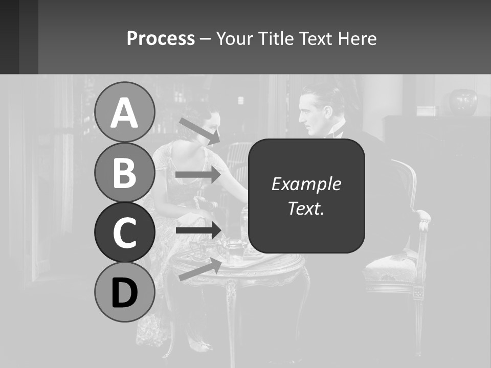 Black And White Love Affair PowerPoint Template