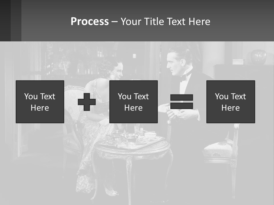 Black And White Love Affair PowerPoint Template