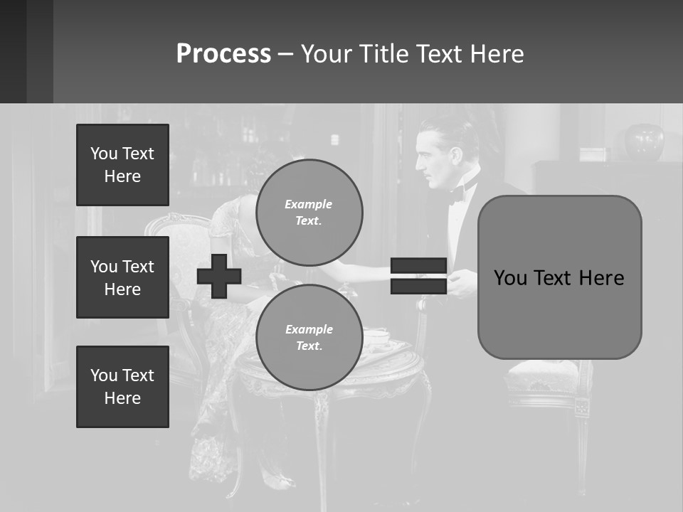 Black And White Love Affair PowerPoint Template