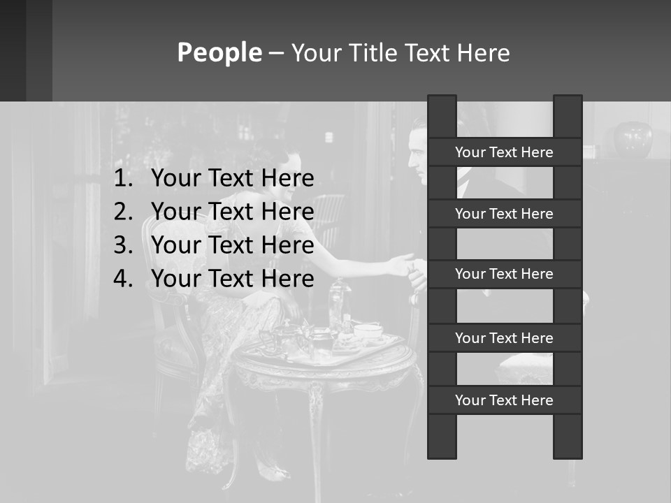 Black And White Love Affair PowerPoint Template