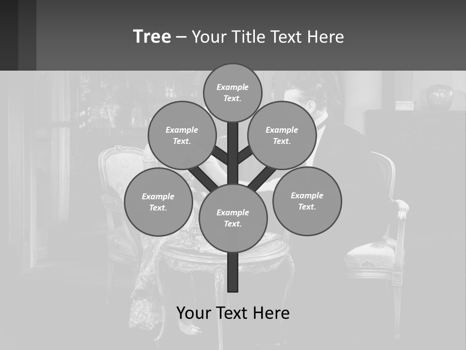 Black And White Love Affair PowerPoint Template