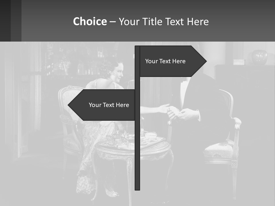 Black And White Love Affair PowerPoint Template