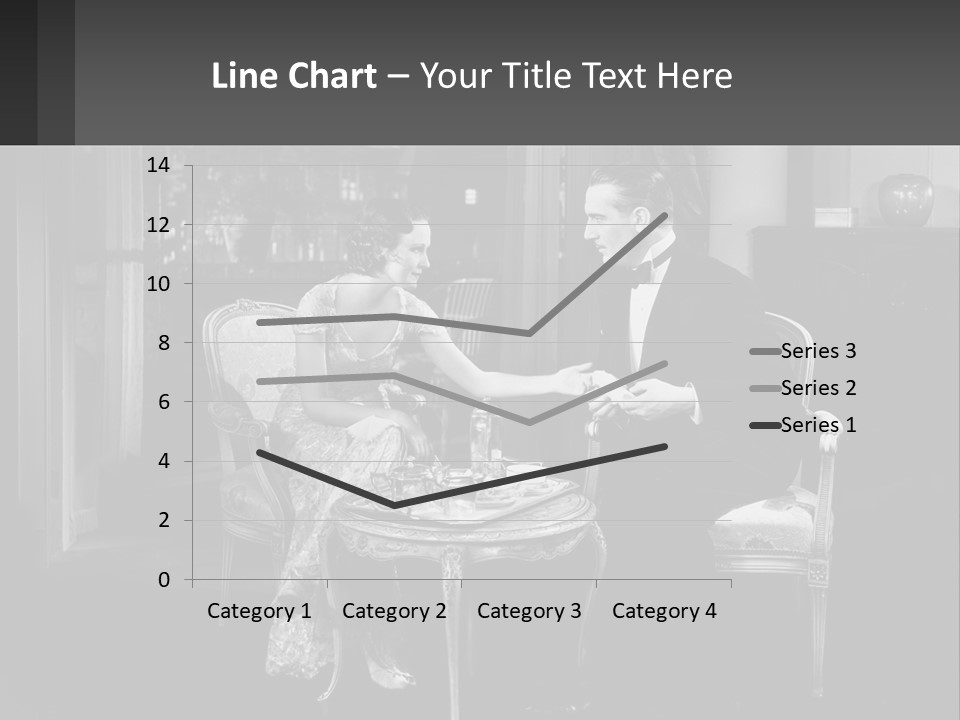 Black And White Love Affair PowerPoint Template