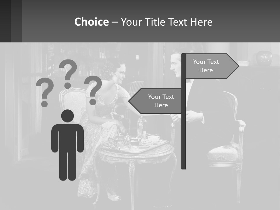 Black And White Love Affair PowerPoint Template