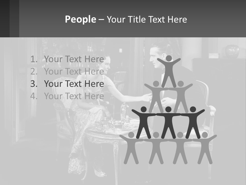 Black And White Love Affair PowerPoint Template