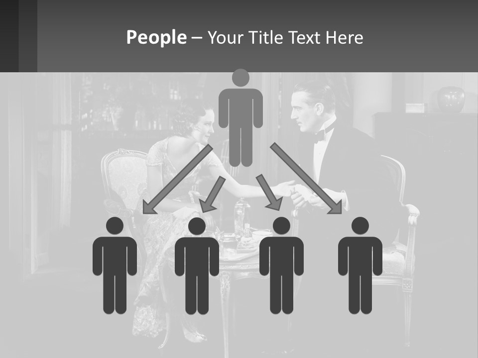 Black And White Love Affair PowerPoint Template