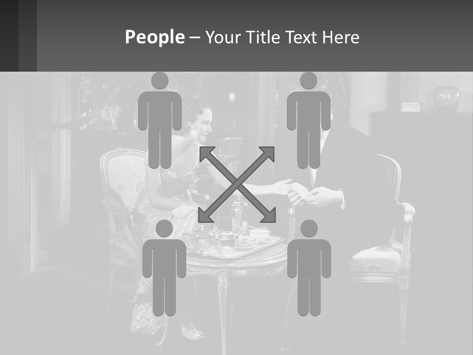 Black And White Love Affair PowerPoint Template