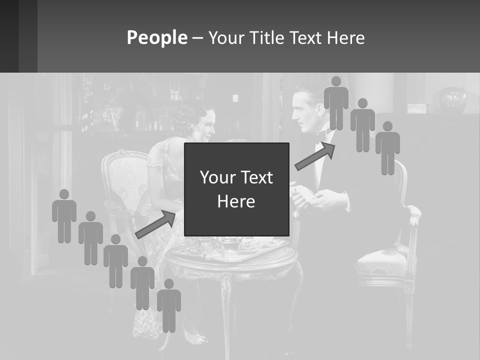 Black And White Love Affair PowerPoint Template