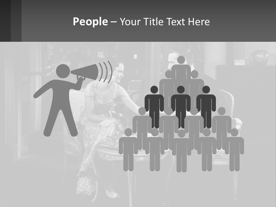 Black And White Love Affair PowerPoint Template