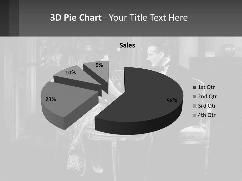 Black And White Love Affair PowerPoint Template