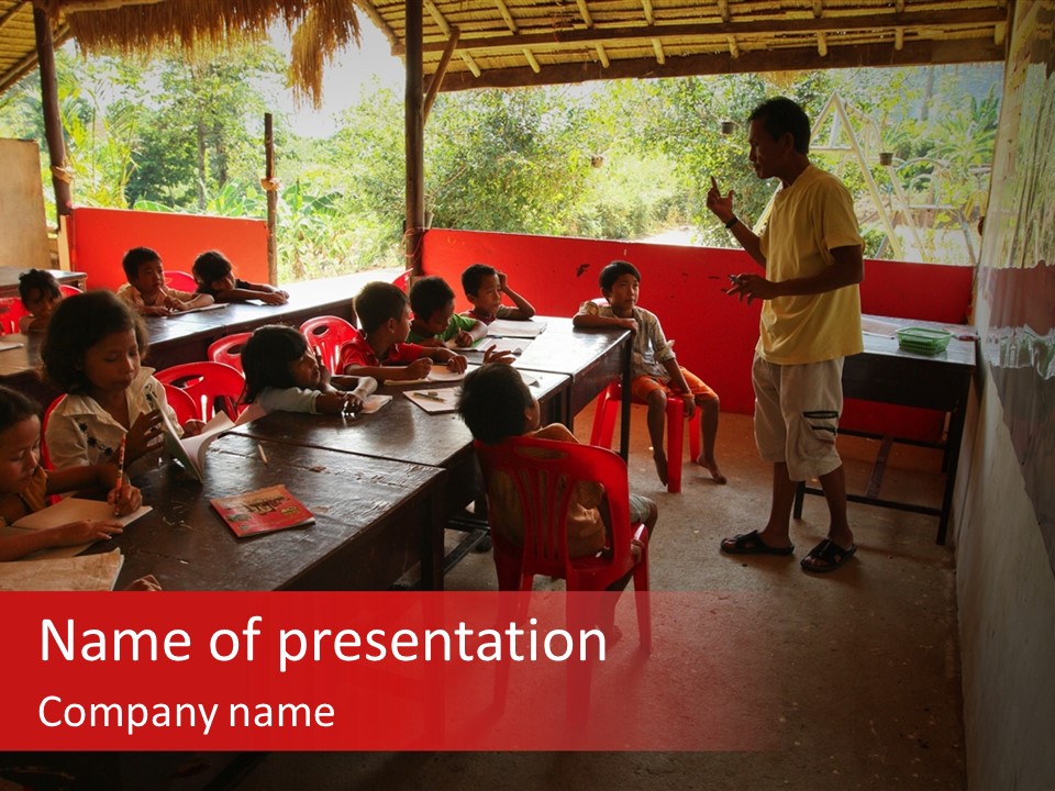 Teacher Thai Asia PowerPoint Template