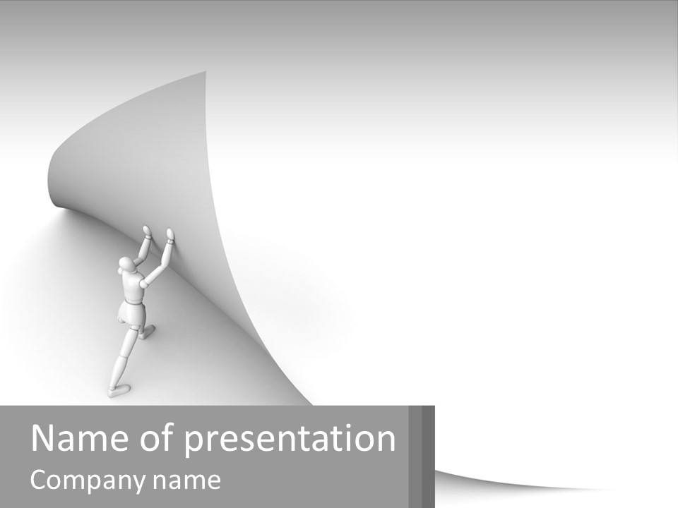 A Person Climbing Up The Side Of A Hill PowerPoint Template