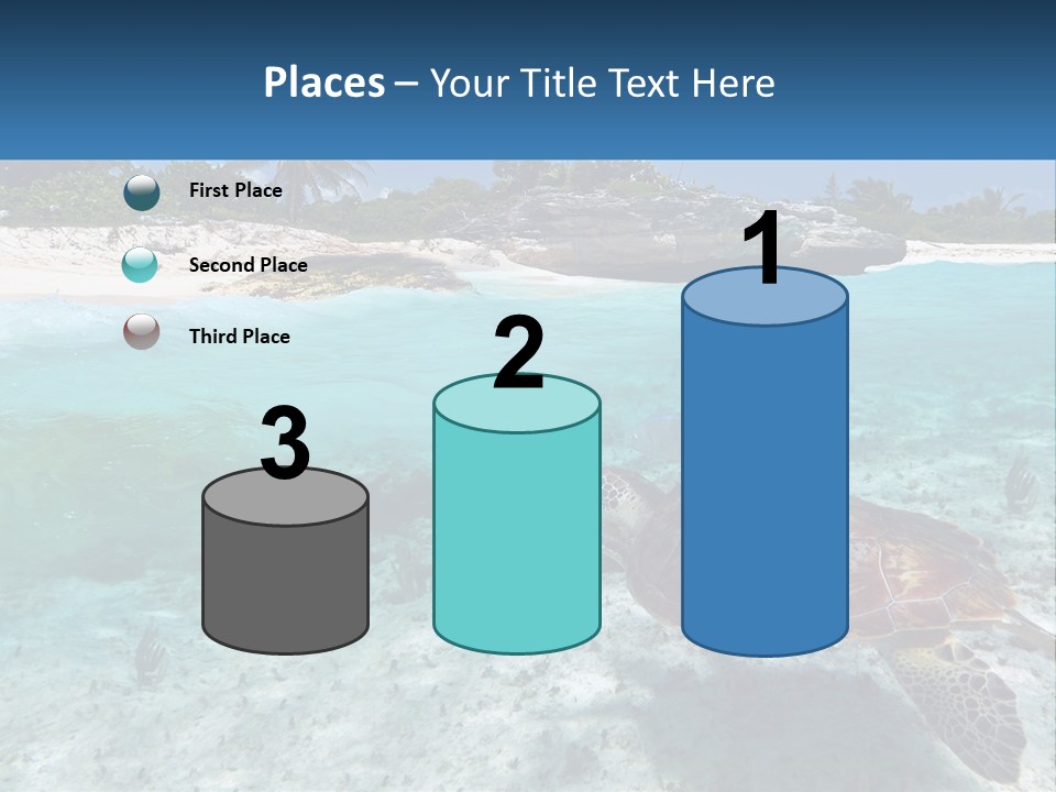 Turtle Red Coastline PowerPoint Template