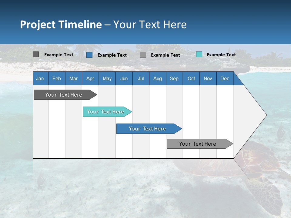 Turtle Red Coastline PowerPoint Template