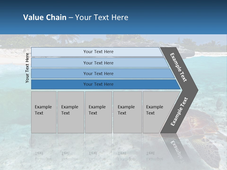 Turtle Red Coastline PowerPoint Template