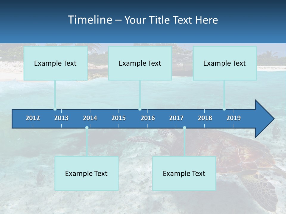 Turtle Red Coastline PowerPoint Template