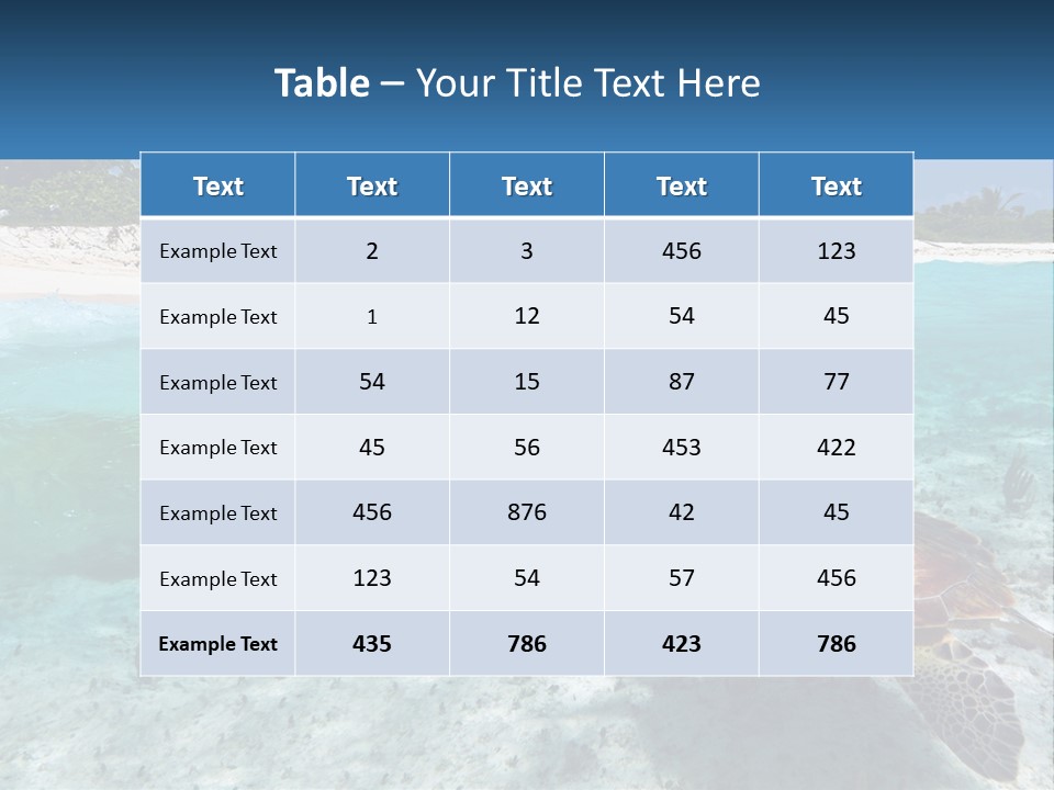 Turtle Red Coastline PowerPoint Template