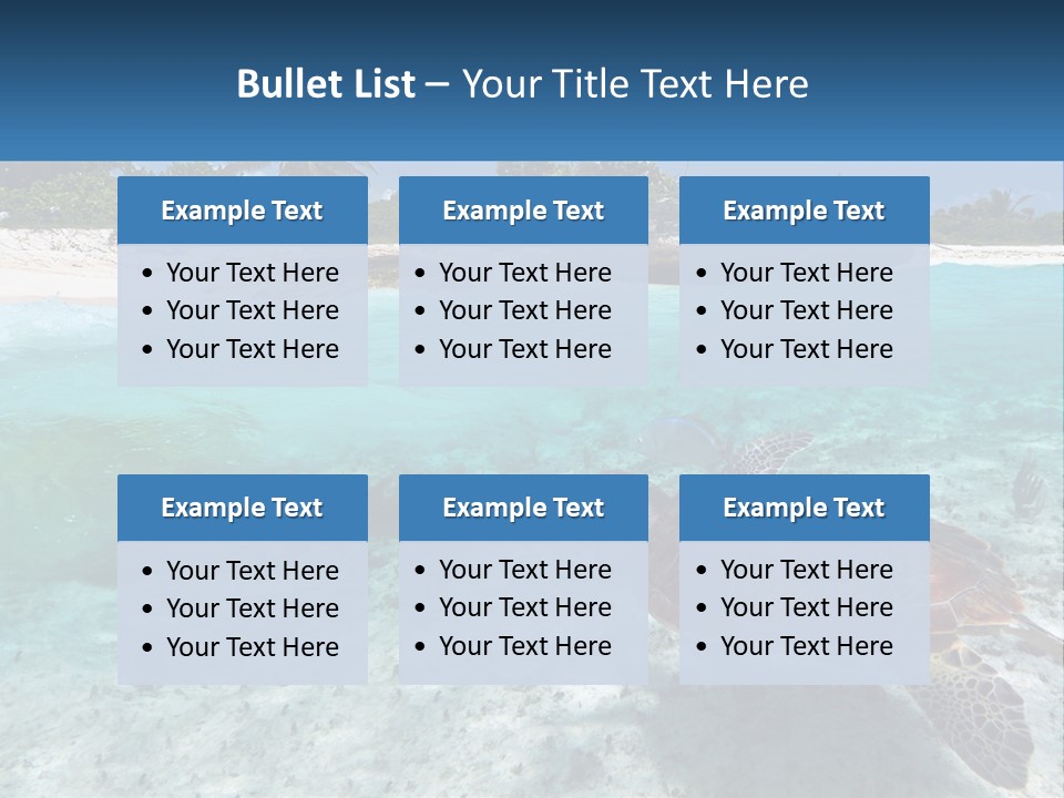 Turtle Red Coastline PowerPoint Template