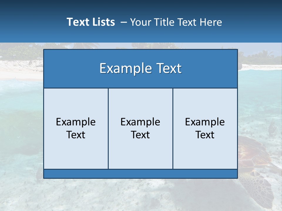 Turtle Red Coastline PowerPoint Template