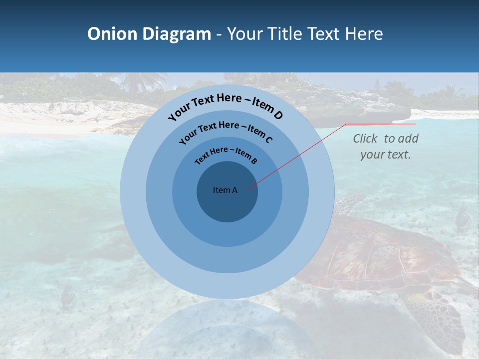 Turtle Red Coastline PowerPoint Template