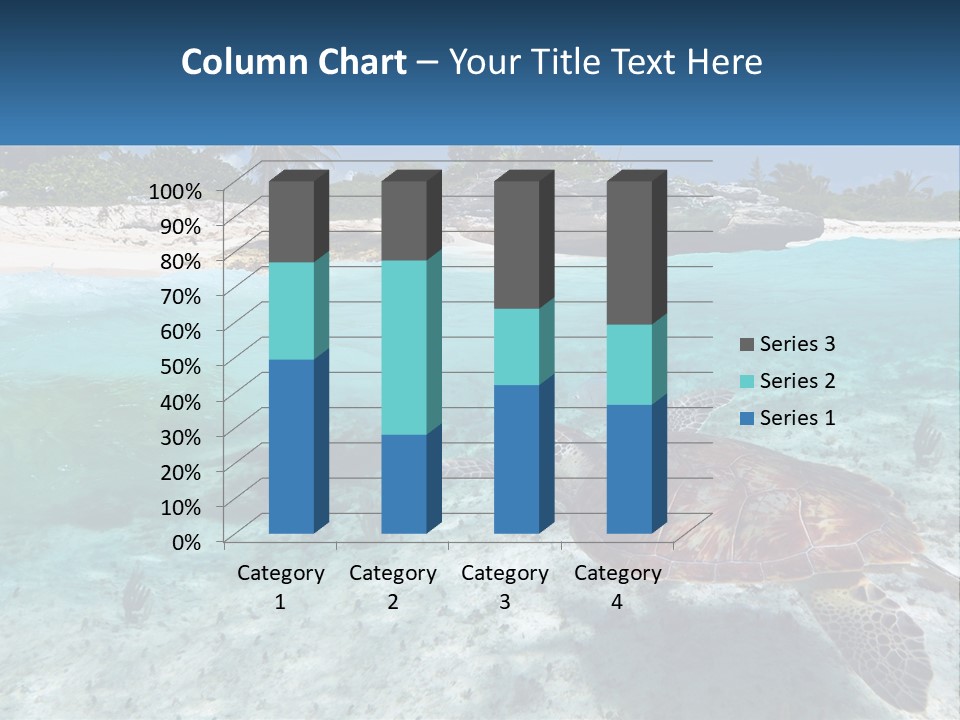 Turtle Red Coastline PowerPoint Template