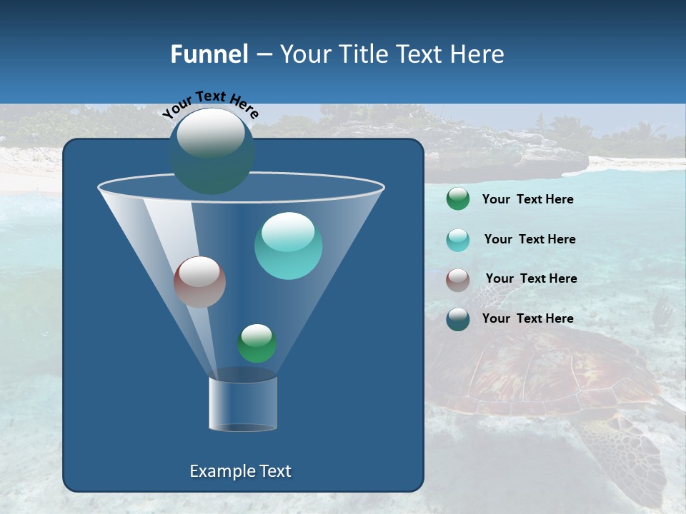 Turtle Red Coastline PowerPoint Template