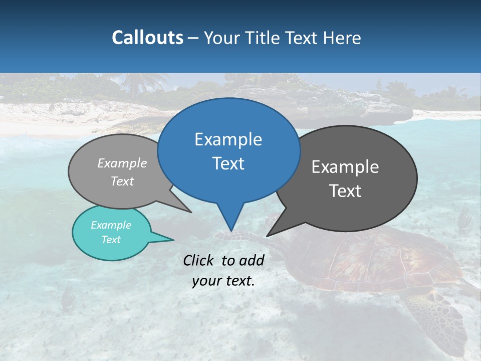 Turtle Red Coastline PowerPoint Template
