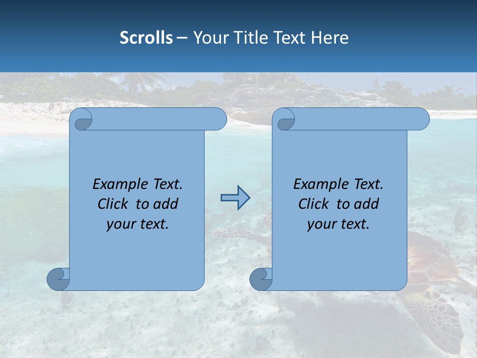 Turtle Red Coastline PowerPoint Template