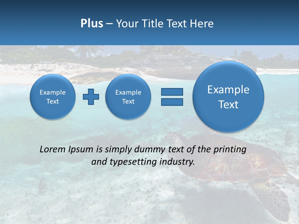 Turtle Red Coastline PowerPoint Template