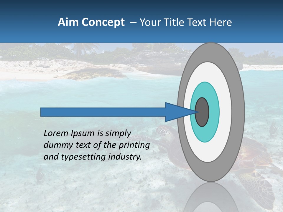 Turtle Red Coastline PowerPoint Template